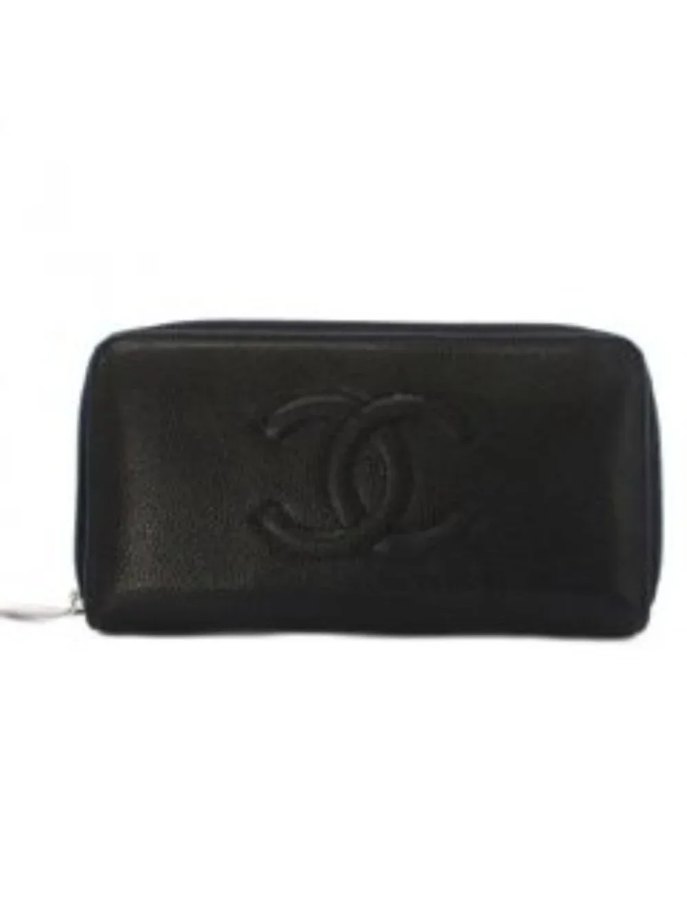 Chanel Caviar Leather CC Logo Bifold Wallet